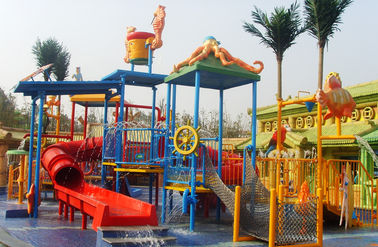 Équipements de parc aquatique, terrain de jeu de l'eau des enfants pour 50 cavaliers 17,5 * 11 * 7m