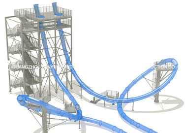 Risquez les glissières d'eau magiques de fibre de verre de boucle pour les jeux extérieurs de parc aquatique/adaptés aux besoins du client