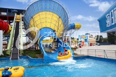 Équipement extérieur de jeu de l'eau de grand de tornade tour de l'eau dans la couleur bleue jaune