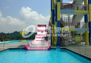 Glissière faite sur commande extérieure d'Aqua de boomerang de parc d'attractions de glissières d'eau pour 2 personnes