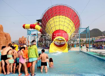 Adulte superbe de tornade de fibre de verre de parc aquatique, taille de plate-forme de diapositives d'eau d'enfants 14.6m