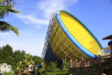 Taille adaptée aux besoins du client de diapositive 14.6m de tornade de parc aquatique de fibre de verre d'adultes, 42*60m