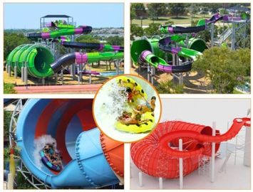 Glissières d'eau de fibre de verre de glissière de tornade d'équipement de jeu de l'eau avec la tour de taille de 18m pour le parc aquatique