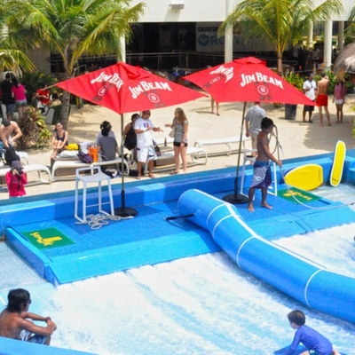 Double/simple bleu de tour de l'eau de Flowrider a coloré la machine surfante de simulateur avec le matériel de fibre de verre