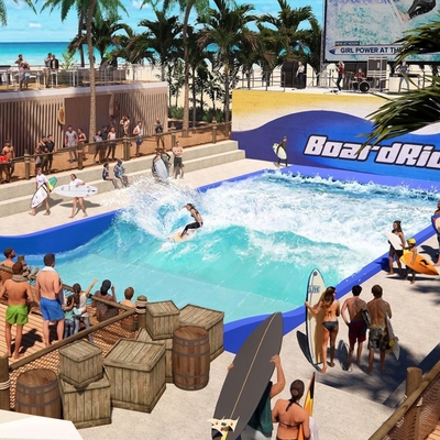 Deux attractions nouvelles de l'eau de tour de l'eau de Flowrider de surfers pour soulagé