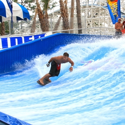 Tour de l'eau de Flowrider d'attraction, panneau simple imperméable de dérapage de vague de cavalier
