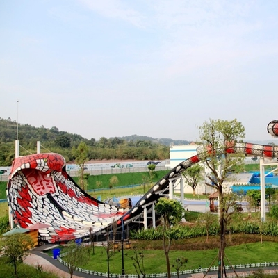Glissière d'eau du Roi cobra de fibre de verre/terrain de jeu lisses faits sur commande de parc aquatique