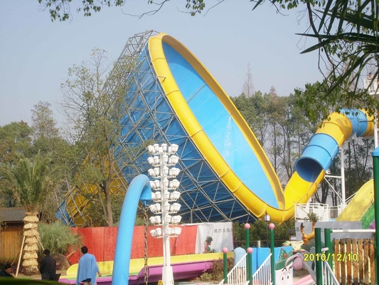 Taille adaptée aux besoins du client de diapositive 14.6m de tornade de parc aquatique de fibre de verre d'adultes pour le parc aquatique