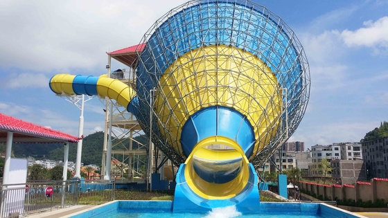Grandes glissières d'eau de fibre de verre pour l'Aqua drôle, grande glissière d'eau de tornade pour le parc aquatique