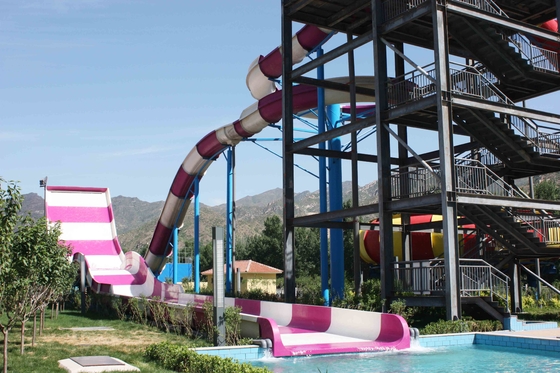 Glissières d'eau faites sur commande extérieures, glissière d'Aqua de boomerang de parc d'attractions pour 2 personnes