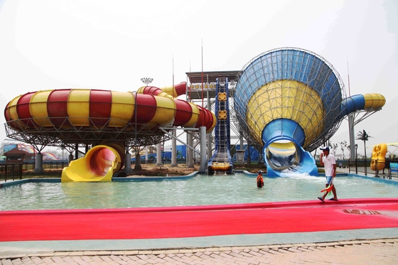 Les meilleures glissières d'eau de fibre de verre de combinaison pour le parc aquatique, glissière d'eau de vitesse pour le parc aquatique