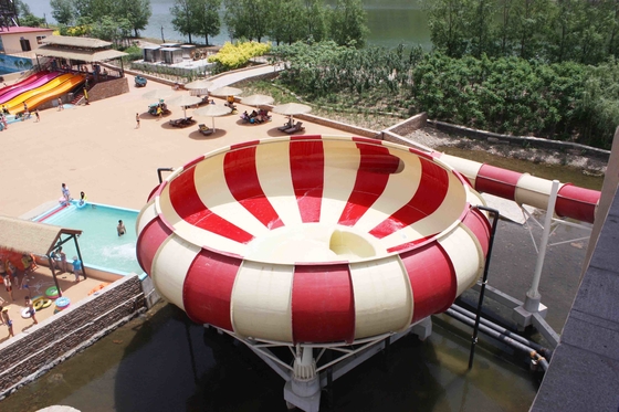 Super Bowl de Waterpark de taille de diapositives d'eau de fibre de verre de jeux de famille 19m, surface au sol de 32*53m pour le parc aquatique