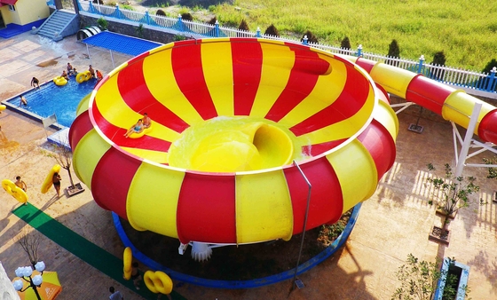 Super Bowl de Waterpark de taille de diapositives d'eau de fibre de verre de jeux de famille 19m, surface au sol de 32*53m pour le parc aquatique