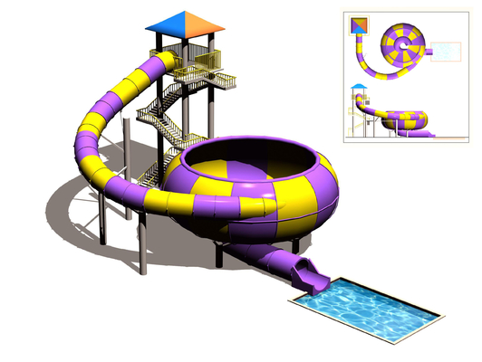 Plate-forme d'intérieur drôle 13.5m d'équipement de parc à thème de parcs aquatiques