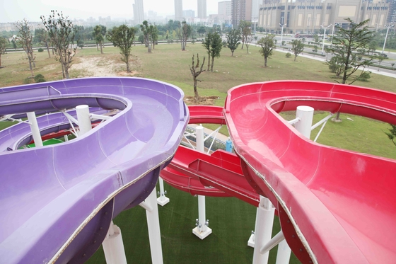 Glissières d'eau de spirale de l'attache FRP d'acier inoxydable pour le parc aquatique extérieur géant