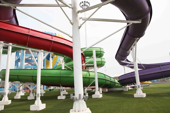 Glissières d'eau de spirale de l'attache FRP d'acier inoxydable pour le parc aquatique extérieur géant