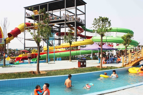 Glissières d'eau faites sur commande adultes, équipement galvanisé de parc aquatique d'acier au carbone
