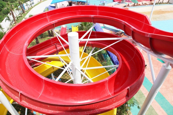 CE adulte extérieur de glissières d'eau de fibre de verre d'amusement, adapté aux besoins du client longueur pour le parc aquatique