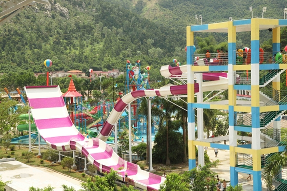 Grandes glissières d'eau faites sur commande, glissière d'Aqua de boomerang de parc d'attractions pour 2 personnes dans le parc aquatique