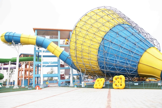Grand certificat fort de la CE de GV de glissières d'eau de fibre de verre de tornade pour le parc aquatique