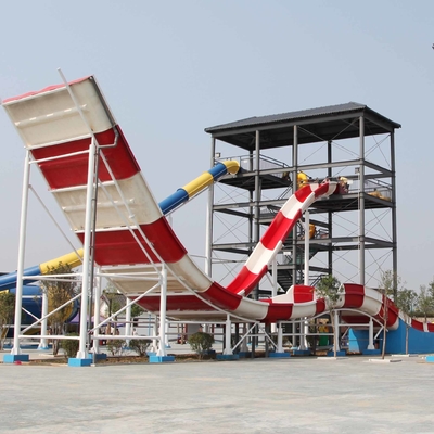 Glissières d'eau faites sur commande, glissière d'Aqua de boomerang de parc d'attractions pour 2 personnes en parc d'Aqua de Gaint