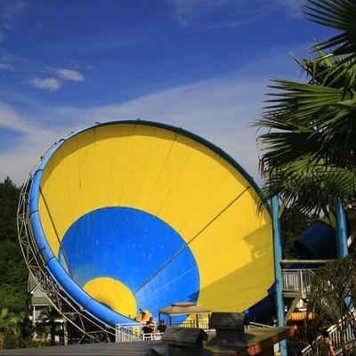 Taille adaptée aux besoins du client de diapositive 14.6m de tornade de parc aquatique de fibre de verre d'adultes, 42*60m