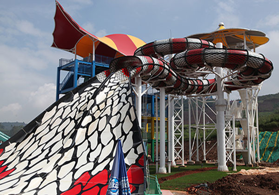 La glissière d'eau adulte de fibre de verre de parc d'attractions a galvanisé la vue d'acier au carbone pour le parc d'Aqua de thème