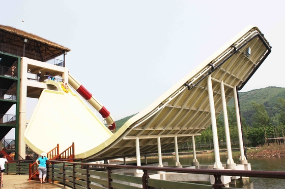 La piscine de fibre de verre de glissière de vague d'oscillation glisse la taille de l'équipement 11m de parc d'attractions