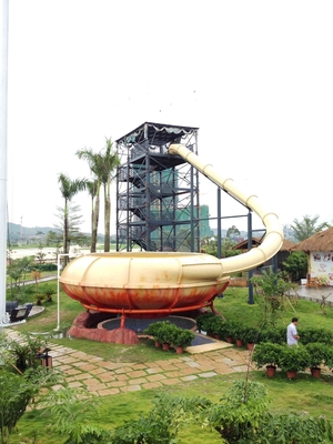 Équipements de parc aquatique de fibre de verre de glissière d'eau de cuvette de l'espace pour le parc d'Aqua d'adultes
