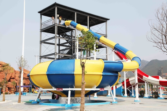 Glissière géante de fibre de verre d'équipement de parc d'Aqua de station de vacances/glissière d'eau cuvette de l'espace