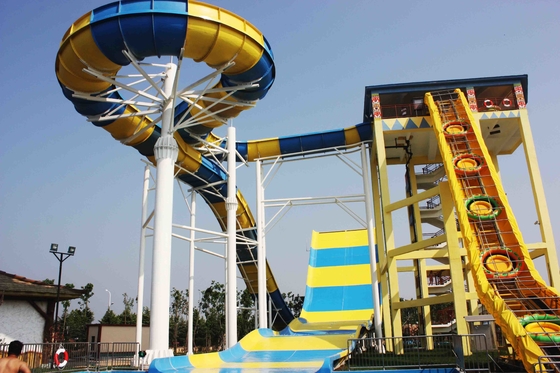 Glissière d'eau géante de fibre de verre de boomerang d'Outdside pour la personne 6, taille 18.75M de tour de parc aquatique