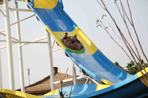 Glissière d'eau géante de fibre de verre de boomerang d'Outdside pour la personne 6, taille 18.75M de tour de parc aquatique