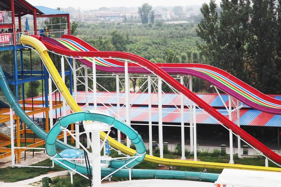 Glissières d'eau de fibre de verre de parc d'Aqua d'ExcitingSlide, taille 16m de plate-forme