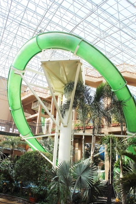 Glissières d'eau passionnantes de fibre de verre de parc d'Aqua de glissière de LoopBody d'Aqua, taille 16m de plate-forme