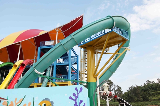 Les jeux de glissière d'eau de parc d'Aqua, fibre de verre de corps de boucle d'Aqua glisse pour des piscines