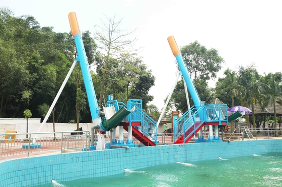 Glissière de piscine de fibre de verre d'automne/boule de canon libres drôles commerciales pour des parcs à thème de l'eau