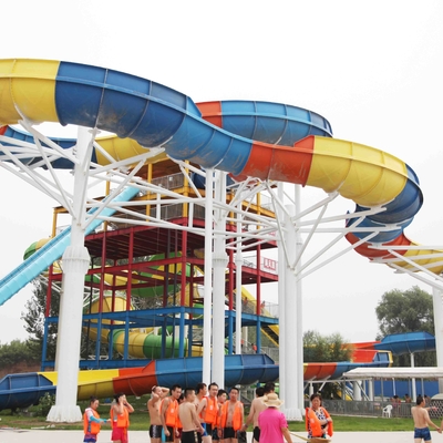 Glissières d'eau galvanisées de fibre de verre de tube d'acier au carbone pour le parc aquatique d'amusement