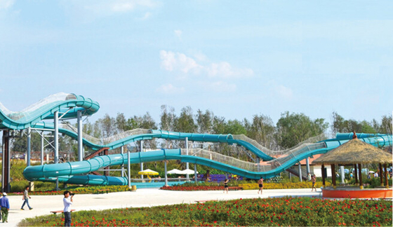 Montagnes russes fortes de l'eau de dragon d'eau d'Aquapark d'amusement d'équipe de QC pour le parc aquatique
