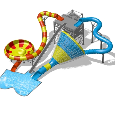 Les meilleures glissières d'eau de fibre de verre de combinaison pour le parc aquatique, glissière d'eau de vitesse pour le parc aquatique