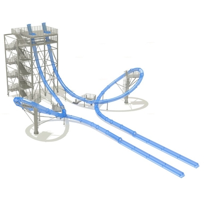 Les glissières d'eau magiques de fibre de verre de boucle d'aventure pour les jeux extérieurs de parc aquatique/corps glissent