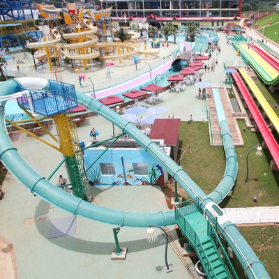 Les jeux de glissière d'eau de parc d'Aqua, fibre de verre de corps de boucle d'Aqua glisse pour des piscines