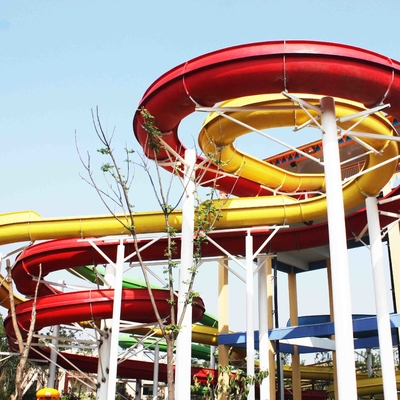 Glissière d'eau en plastique de longue spirale de radeau avec 304 vis d'acier inoxydable, 3 personnes/temps