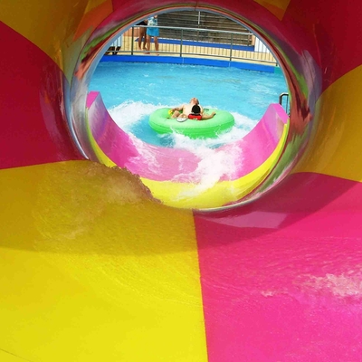 Taille superbe de plate-forme de diapositives d'eau de fibre de verre de tornade 14.6m pour le parc aquatique orienté