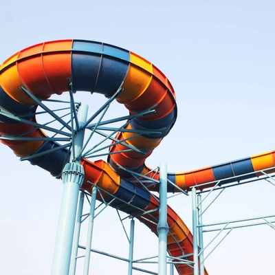 Glissière d'eau de piscine de champignon d'arc-en-ciel d'amusement/équipement extérieur de jeu de l'eau