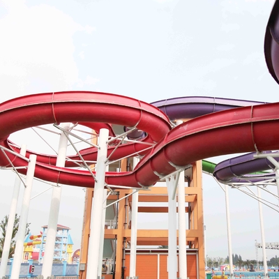 Glissières d'eau faites sur commande de fibre de verre pour le parc d'attractions avec la garantie de 1 an