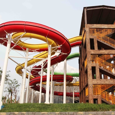 Glissières d'eau faites sur commande galvanisées d'acier au carbone pour le parc aquatique extérieur géant