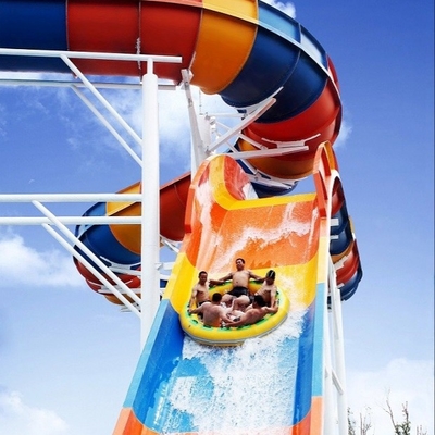 Famille transportant la personne/temps par radeau de diapositive 6 de Waterpark de fibre de verre de parc d'Aqua