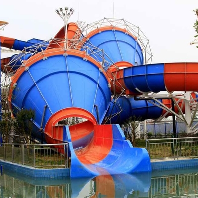 Glissière d'eau durable de fibre de verre pour l'amusement interactif de l'eau de famille dans le parc aquatique