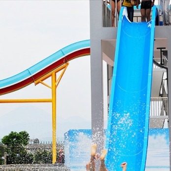 Jeux d'intérieur/extérieurs de glissières d'eau de fibre de verre pour les enfants/station de vacances de famille