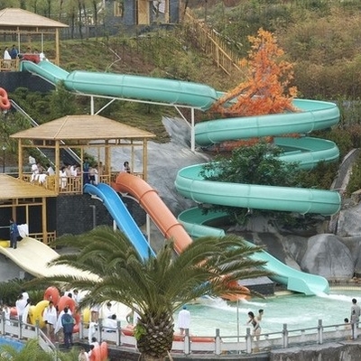 Jeux d'intérieur/extérieurs de glissières d'eau de fibre de verre pour les enfants/station de vacances de famille